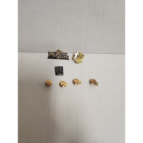 Lot Of 7 Vintage Penn State Nittany Lions Pins - Picture 1 of 3
